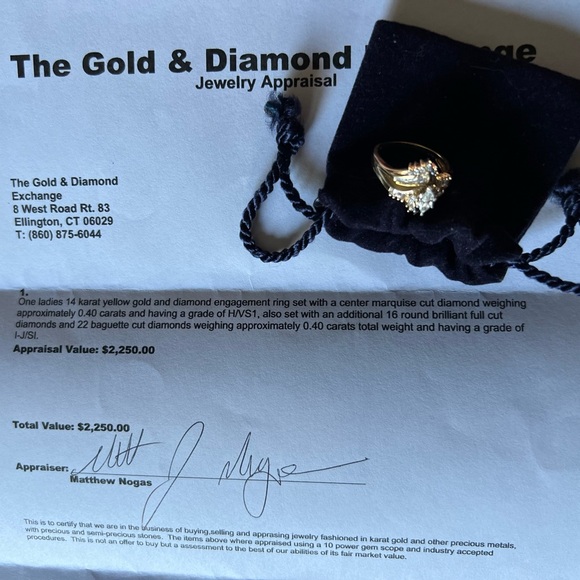 VINTAGE 14k DIAMOND RING - Picture 5 of 6